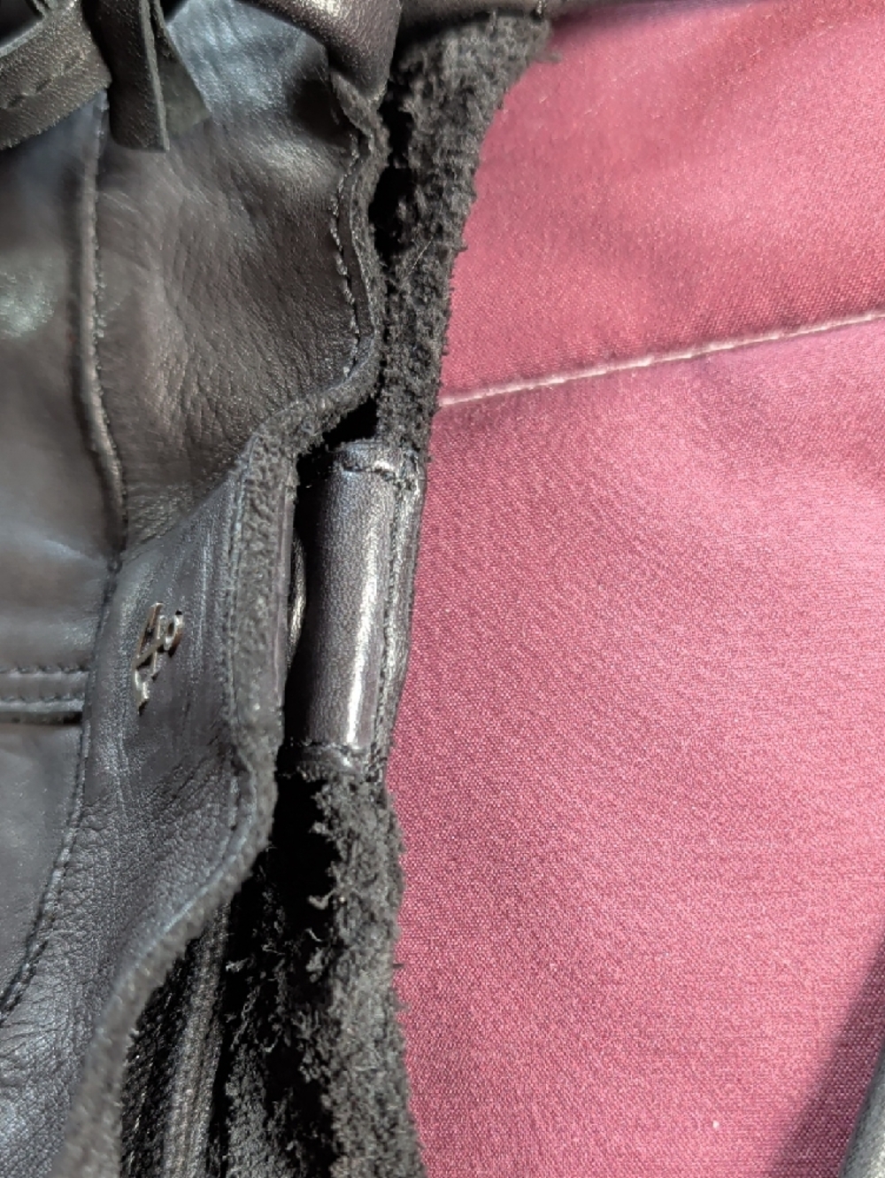 Black Studded Leather Tote with Anchor Accent - Picture 7 of 7